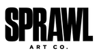 The logo for 'SPRAWL ART CO.' in bold black lettering on a solid white background.